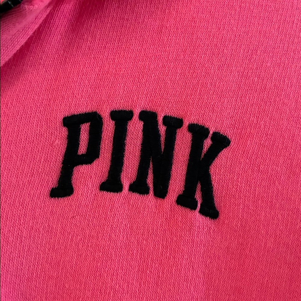 Victoria's Secret 🥳2xHP🥳 PINK Vibrant Pink Zip-up Hoodie Jacket - Picture 2 of 8
